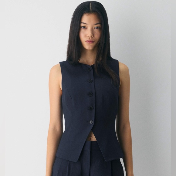 Aritzia Pants - Aritzia Dark Blue Women's Vest and Pants Set